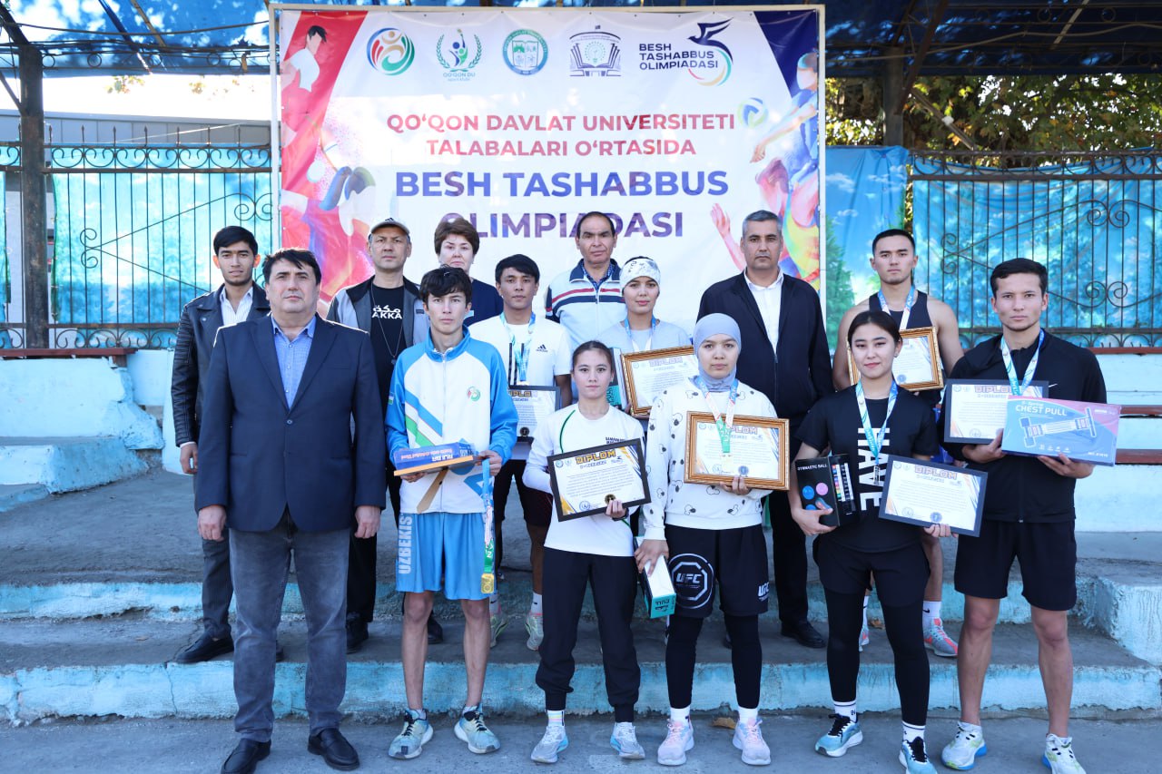“Besh tashabbus olimpiadasi” yengil atletika musobaqalarida gʻoliblar taqdirlandi