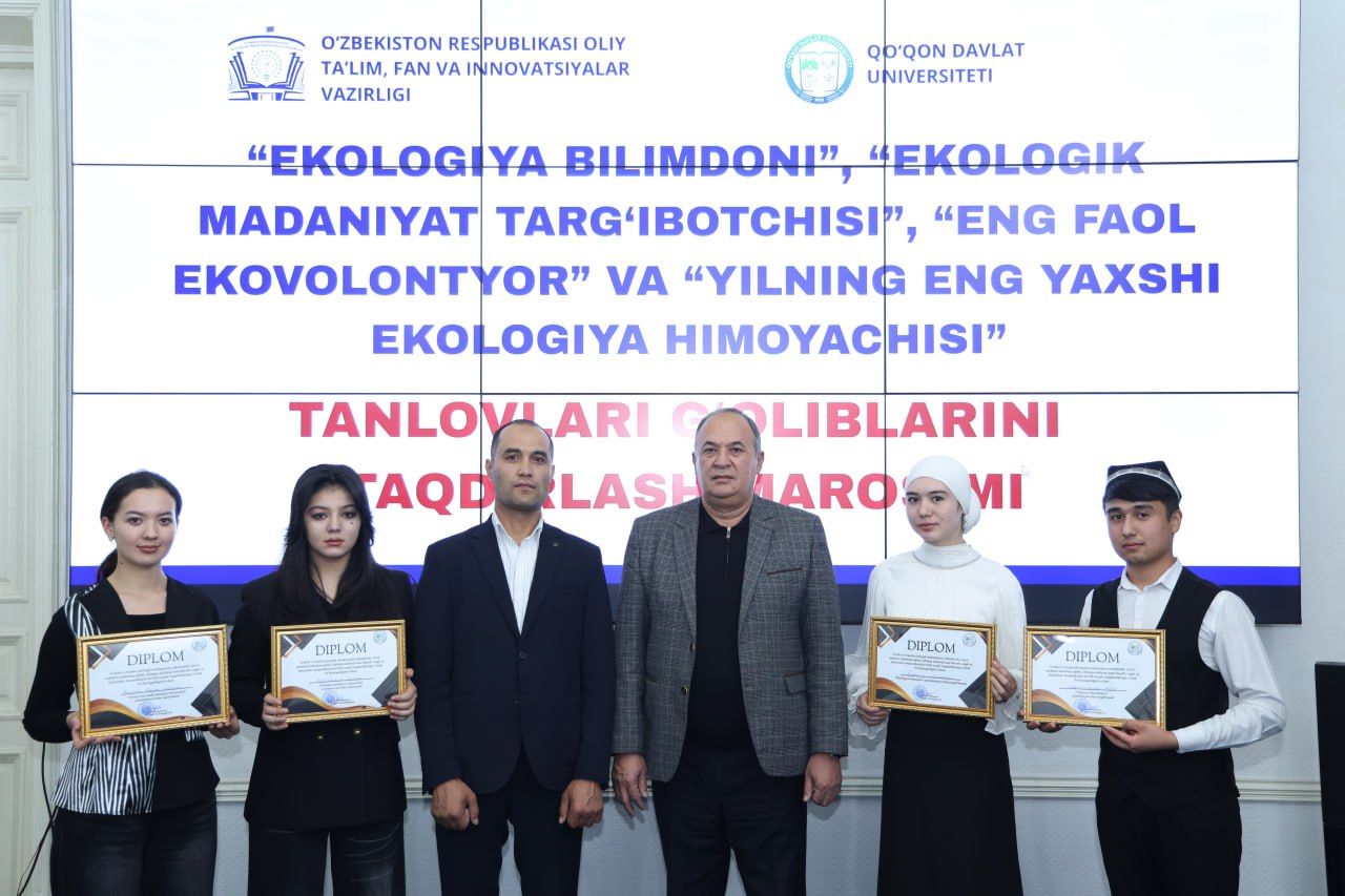 Universitetda ekologik madaniyatni targ‘ib qiluvchi yoshlar e’tirof etildi